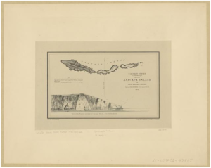 Anacapa Island, etching on paper. Courtesy of the Library of Congress.